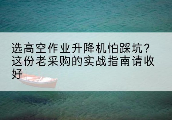 大箐山高空作业升降机厂家推荐-选高空作业升降机怕踩坑？这份老采购的实战指南请收好